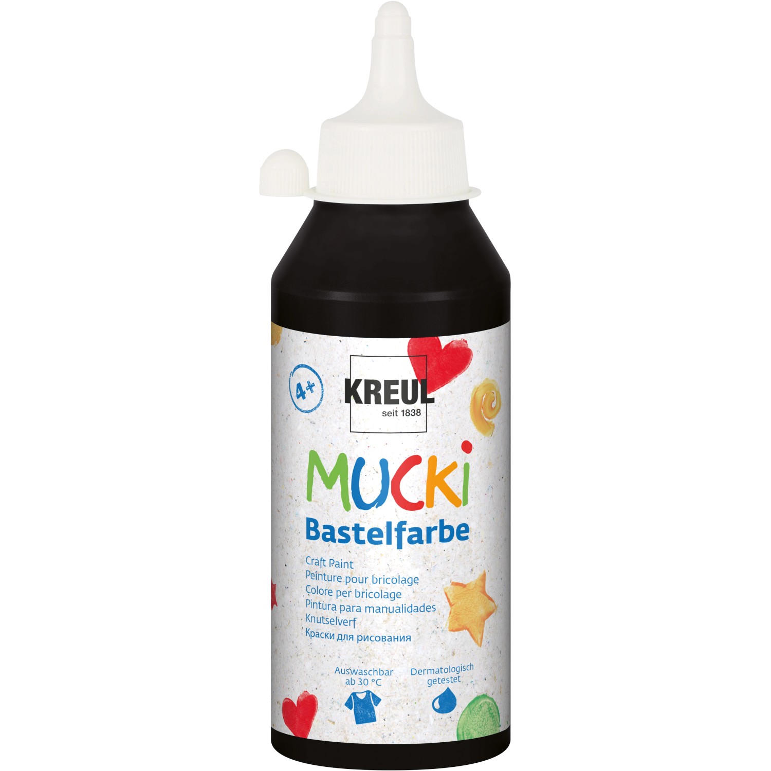 Mucki Bastelfarbe Schwarz 250 ml