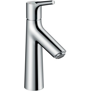 Hansgrohe Talis S Waschtischarmatur 100 mm, Chrom, mit Zugstangen-Ablaufgarnitur.