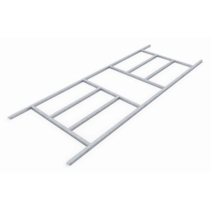 Pergart Bodenfundament Dresden II 106 aus Aluminium für Gartenhaus, 291x162x2,6 cm.