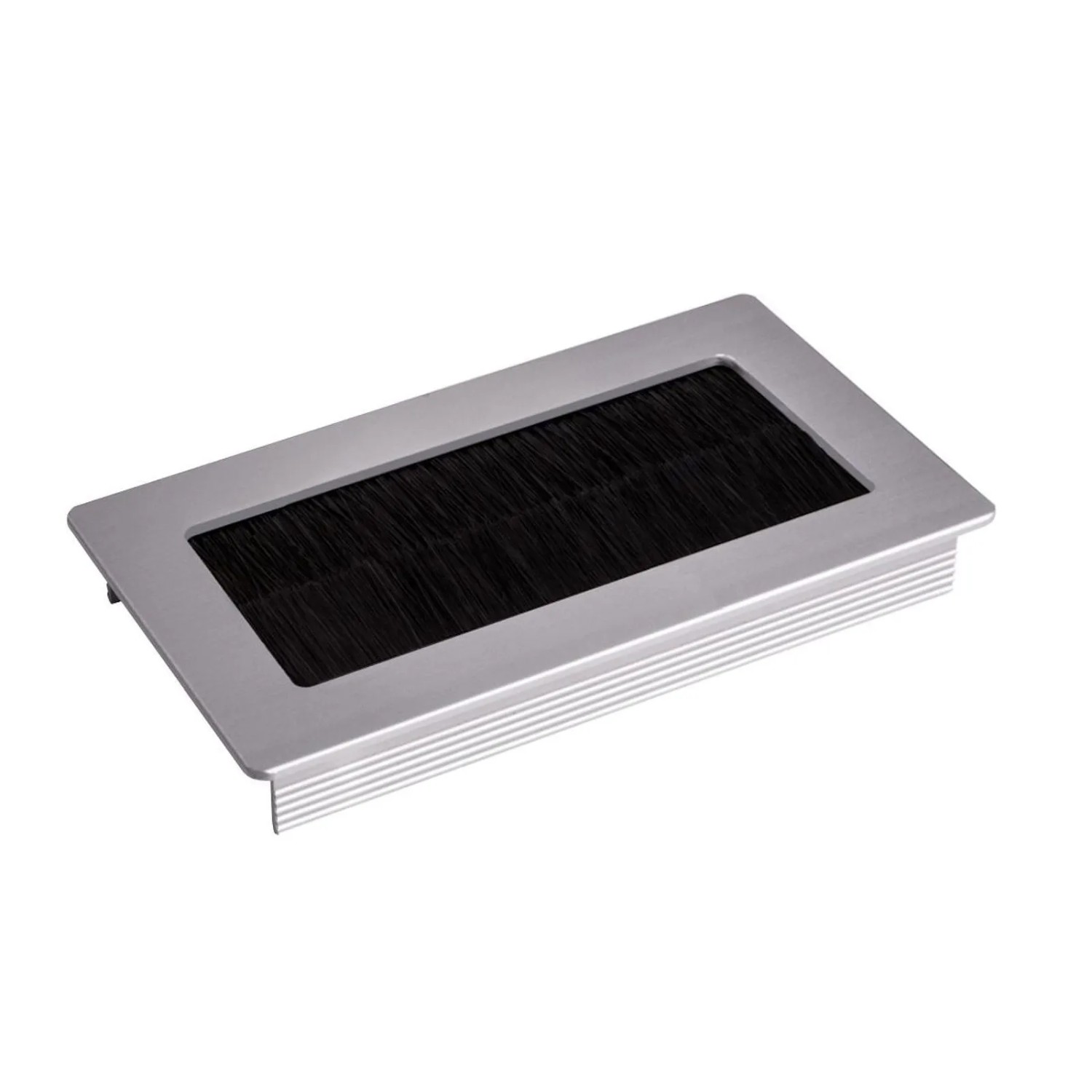 SOTECH Kabeldurchlass TONDO Länge 100 mm Silber Eloxiert mit Bürstendichtung