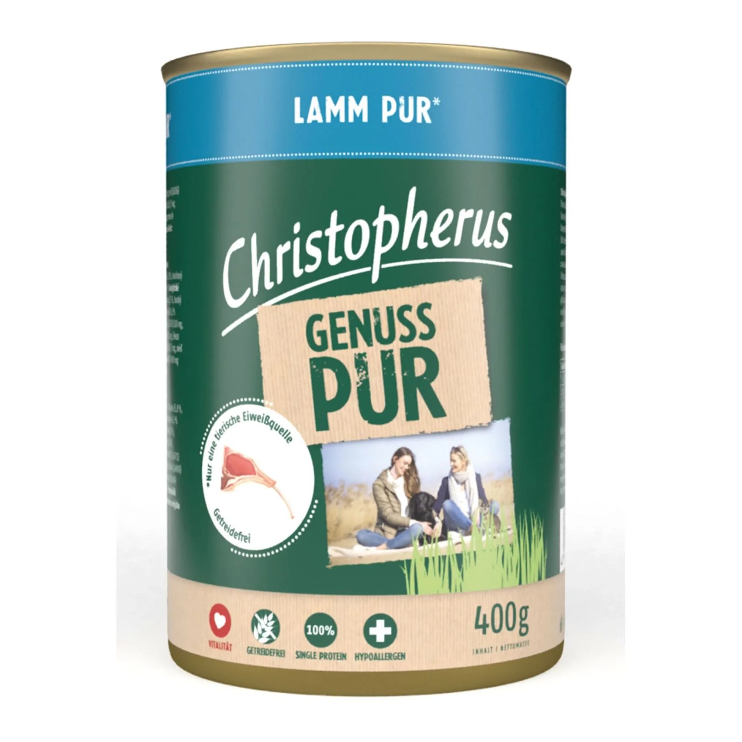 Christopherus Hunde-Nassfutter Pur Lamm 400 g