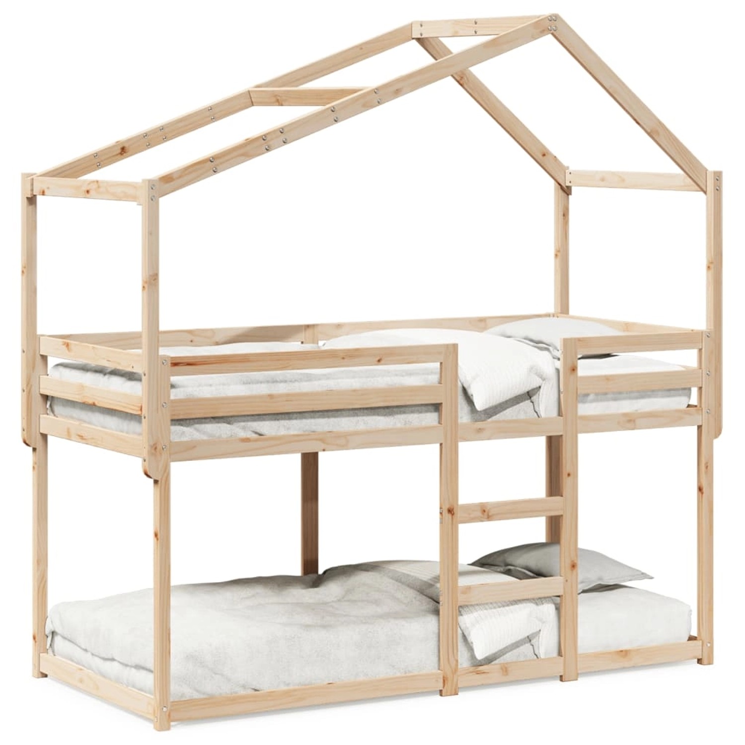 vidaXL Etagenbett mit Dach 75x190 cm Massivholz Kiefer2100861 günstig online kaufen