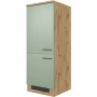 Flex-Well Exclusiv Demi-Geräteschrank Cara, 60cm, Schilfgrün/Artisan Eiche, für Einbaukühlgerät