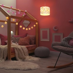 Relaxdays Kinderzimmerlampe Kunststoff Bunt Höhenverstellbar 140 cm x 35 cm 0,6 kg