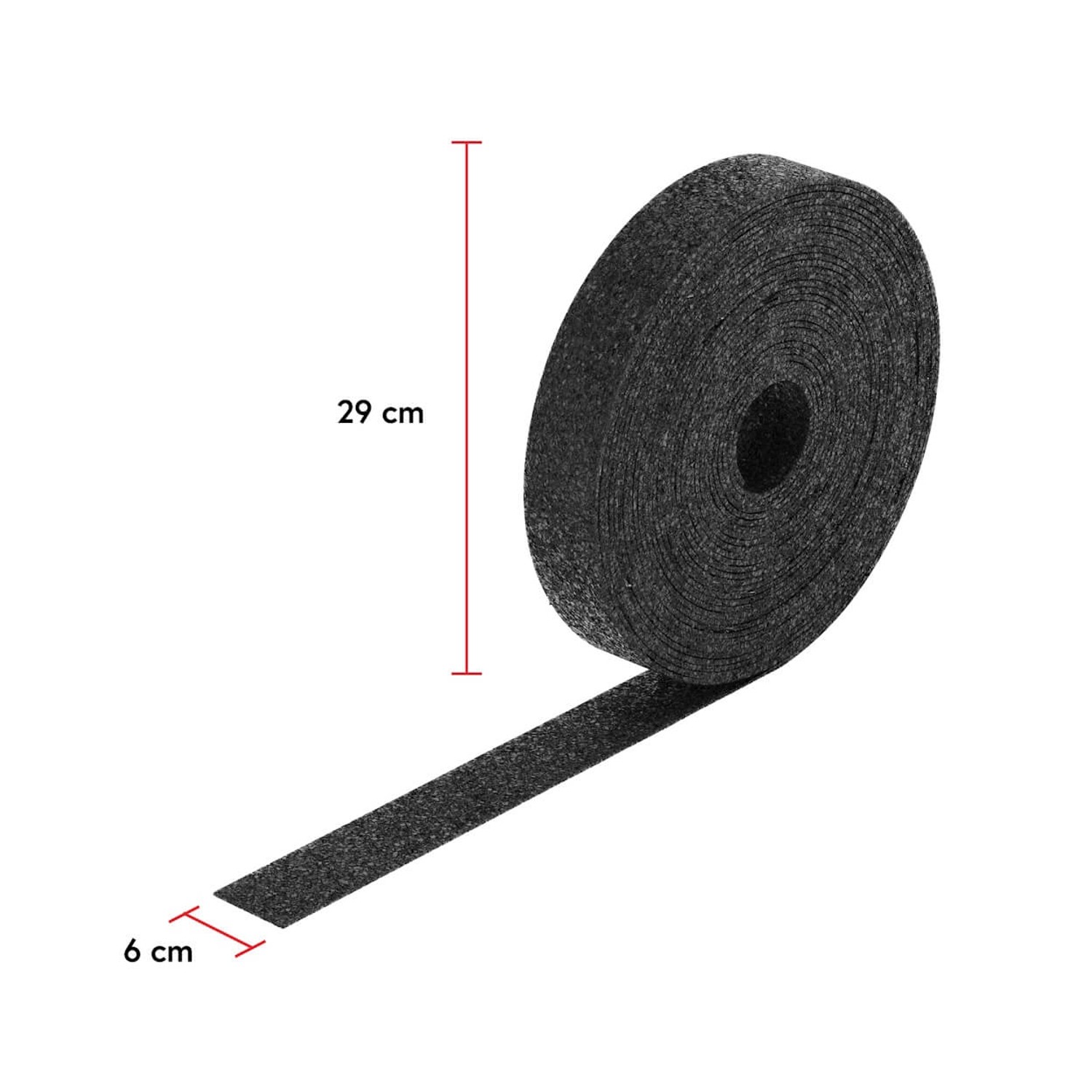 Rolle Bauheld Terrassenpads, 20 m x 60 mm, 3 mm, zur Trittschalldämmung auf Terrassen und Balkonen.