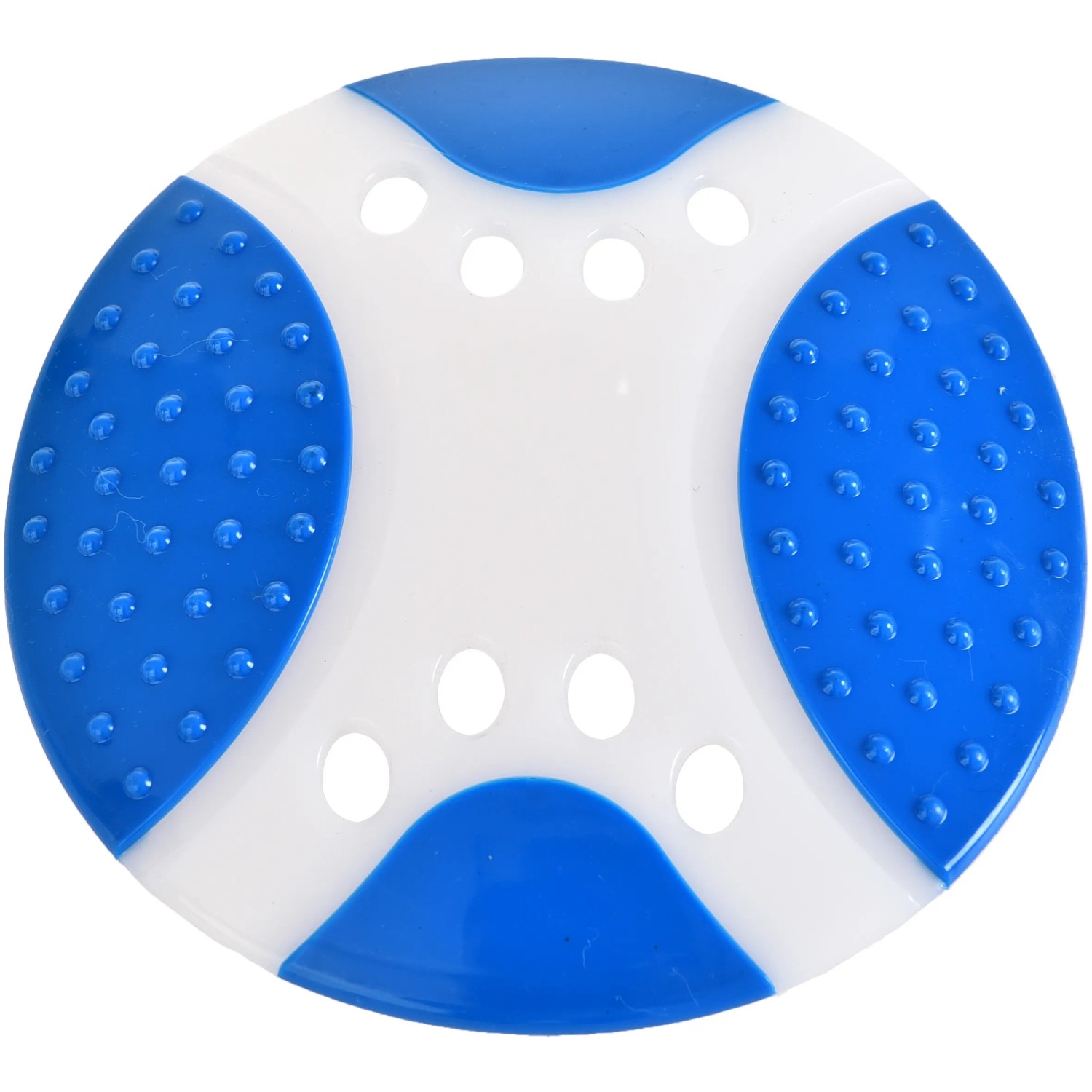 Blau-weiße Frisbee für Hunde aus dem 6-teiligen Hunde-Outdoor-Spielzeugset.