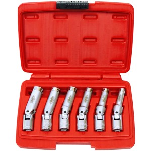 Famex Glühkerzen-Gelenkschlüssel Set im roten Koffer, Teil des Drehmomentschlüssel Sets.