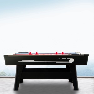 Cougar Hattrick Hero Airhockey-Tisch, schwarzer Korpus mit roten Details. Ideal für Spiel & Spaß.