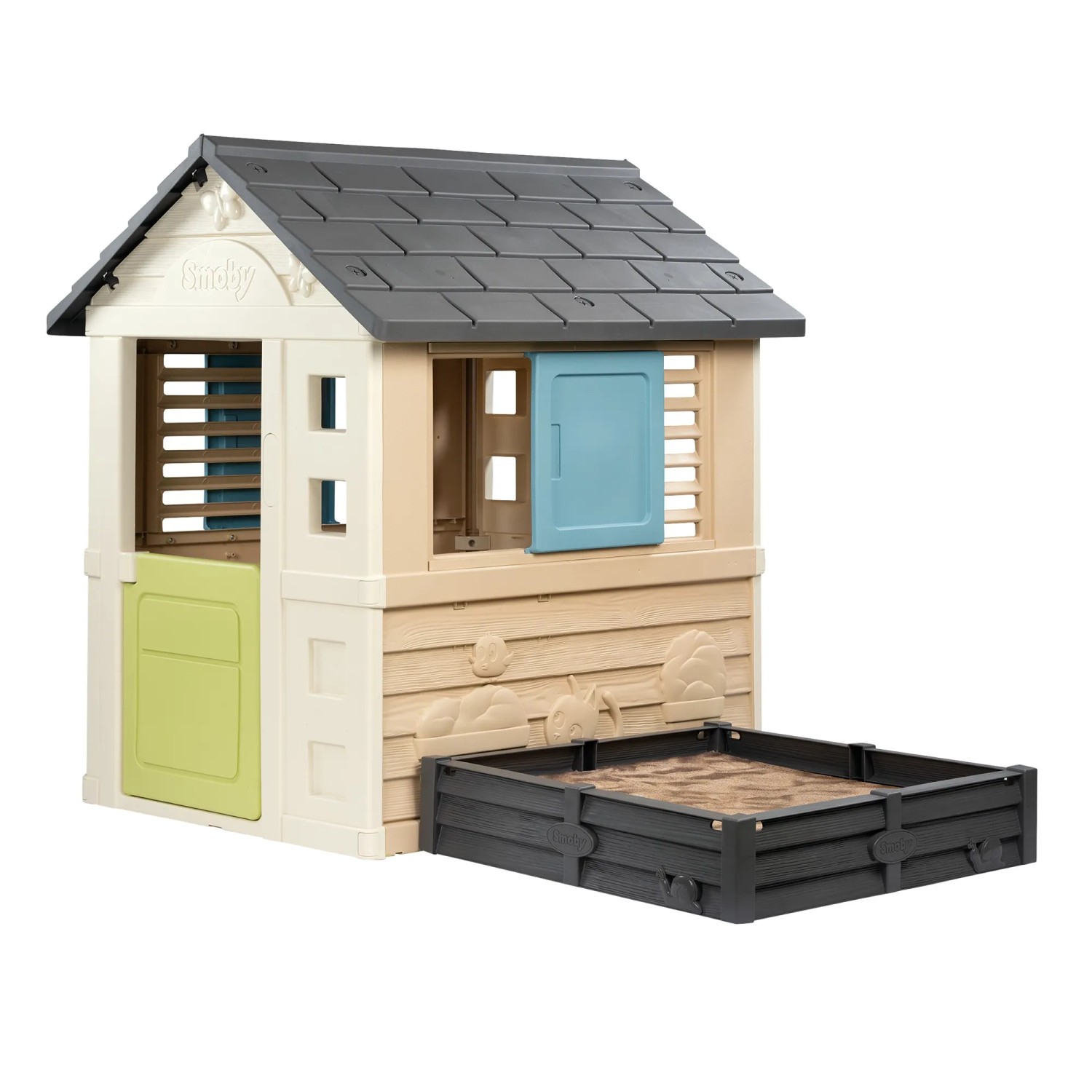 Smoby Life Spielhaus Square mit Sandkasten 127 cm x 174 cm x 110 cm