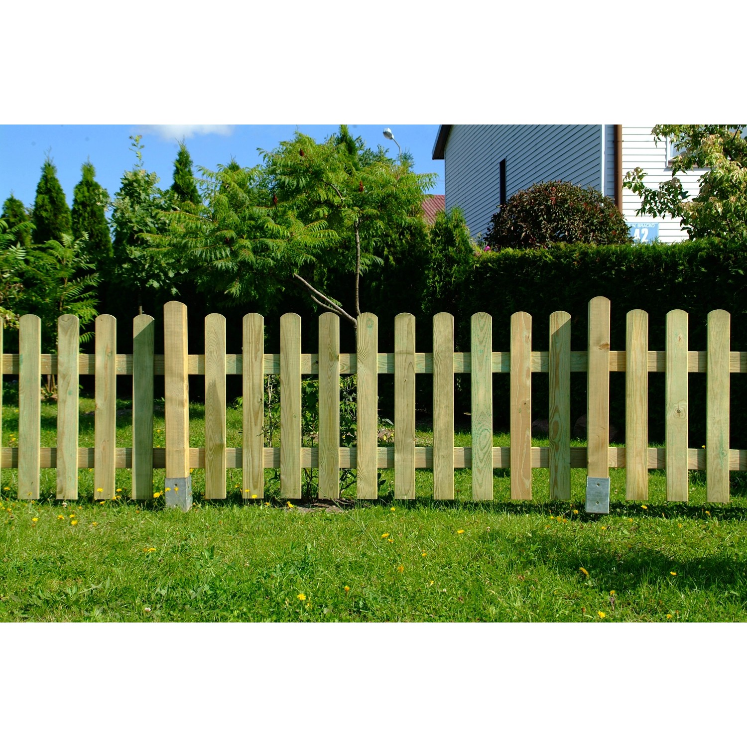 Staketenzaun druckimprägniert 180 cm x 80 cm kaufen bei OBI