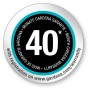 Gardena Garantie-Aufkleber: 40 Monate Garantie nach Registrierung.