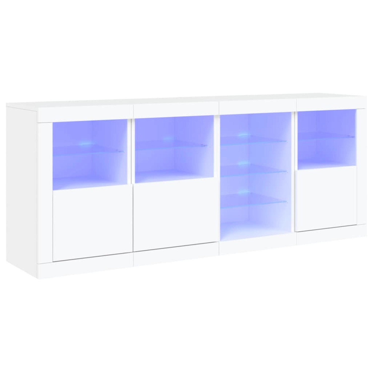 vidaXL Sideboard mit LED-Leuchten Weiß 164x37x67 cm 3209051 günstig online kaufen