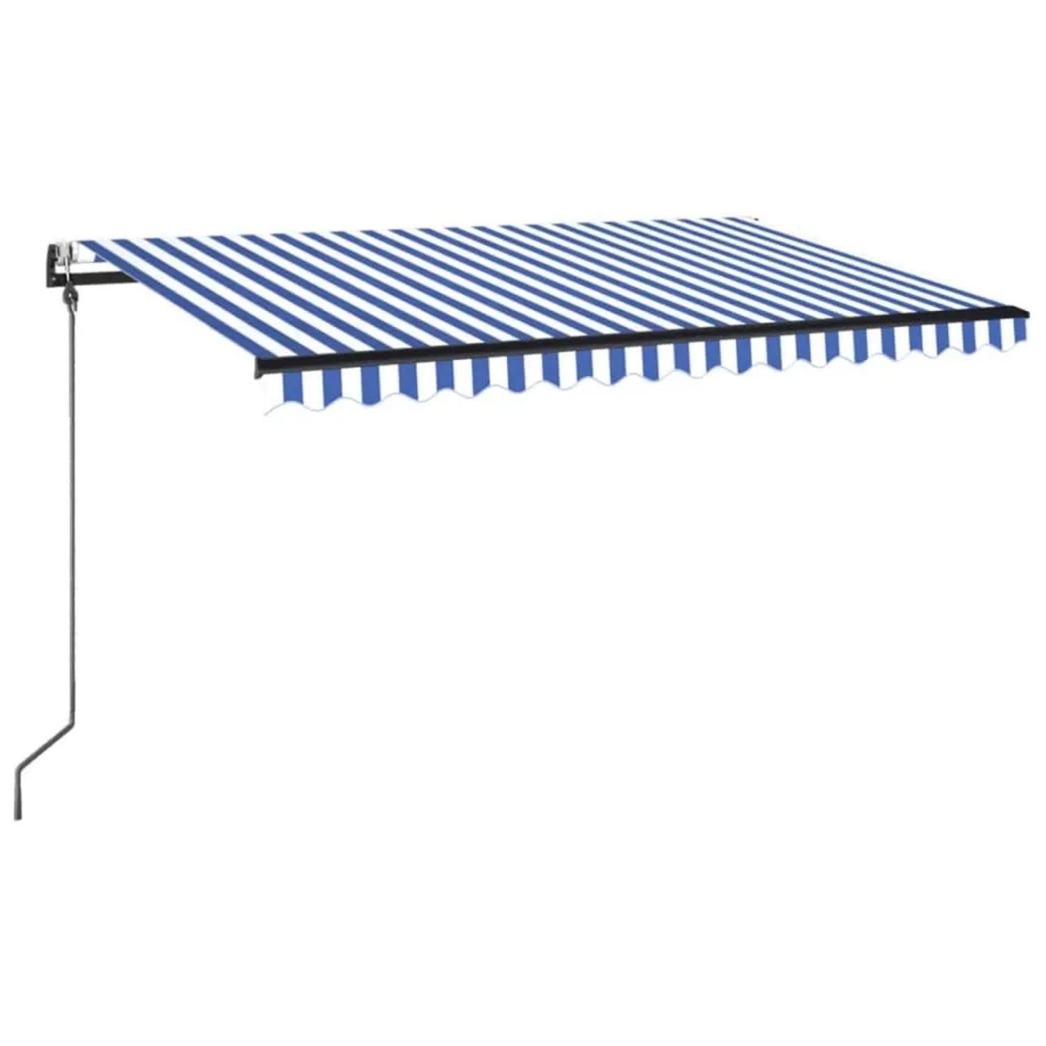 vidaXL Markise Automatisch Einziehbar 400x350 cm Blau und Weiß 3069186