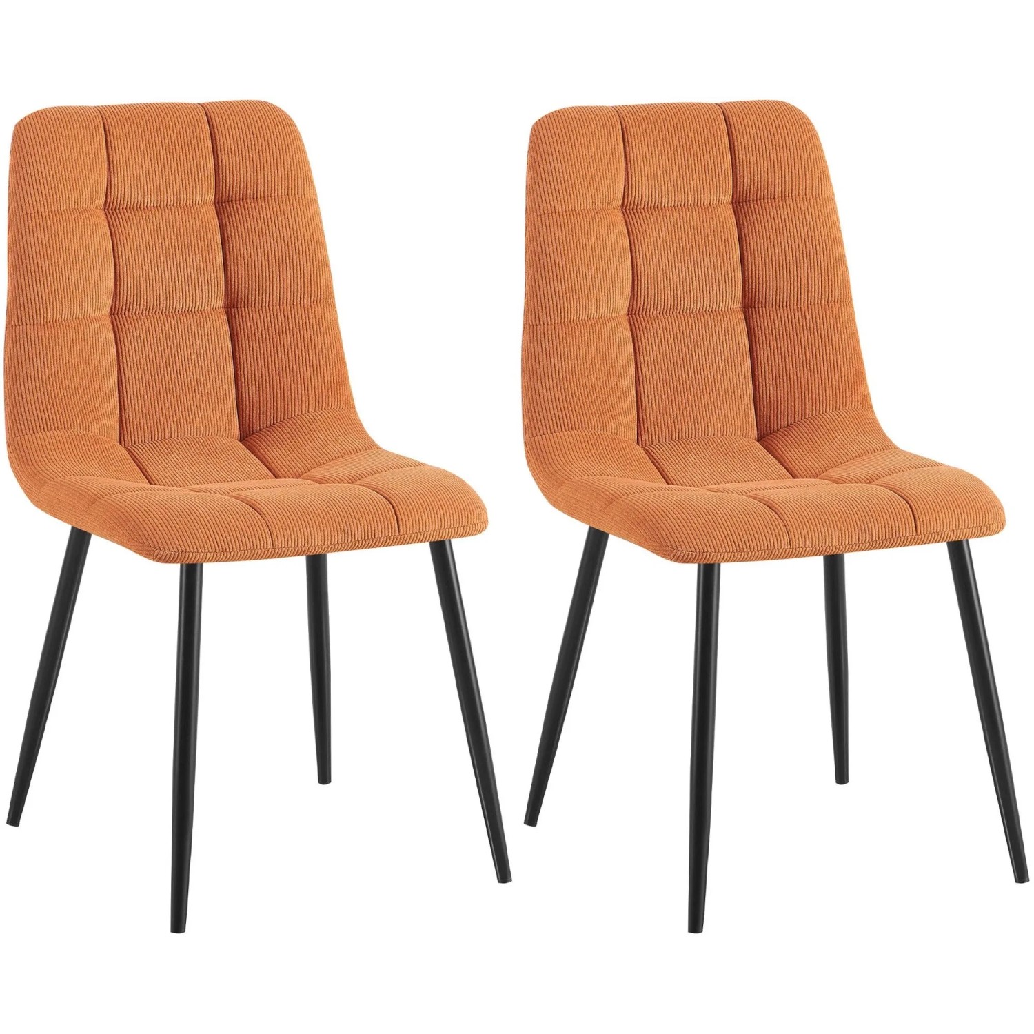 CLP 2er Set Esszimmerstuhl Tilde orange/Cord