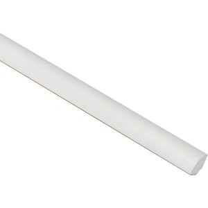 Weißer, selbstklebender Viertelstab, 16x16 mm, 2,5 m Länge, für Fenster und Ecken.