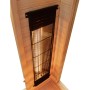 Detailaufnahme Infrarotstrahler in Dewello Infrarotkabine Calgary aus Hemlock Tannenholz.