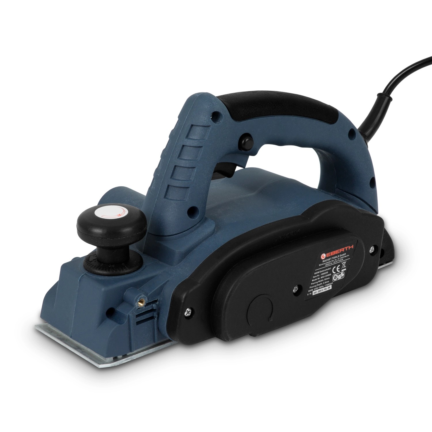 EBERTH Elektrohobel für Holz mit 900W und 2,6mm Spantiefe 82mm Hobelbreite günstig online kaufen