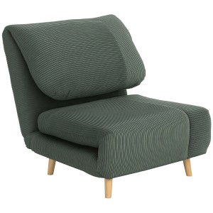 Blauer HOMCOM Schlafsessel aus Polyester, ideal für Schlafzimmer oder kleine Räume.