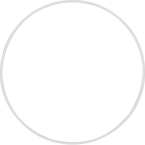 Weißer Metallring, Ø 20 cm, ideal zum Basteln und für Makramee-Projekte.
