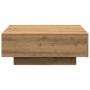 vidaXL Couchtisch Artisan-Eiche aus Holzwerkstoff. Rechteckiger Kaffeetisch mit sichtbarer Holzmaserung für das Wohnzimmer.