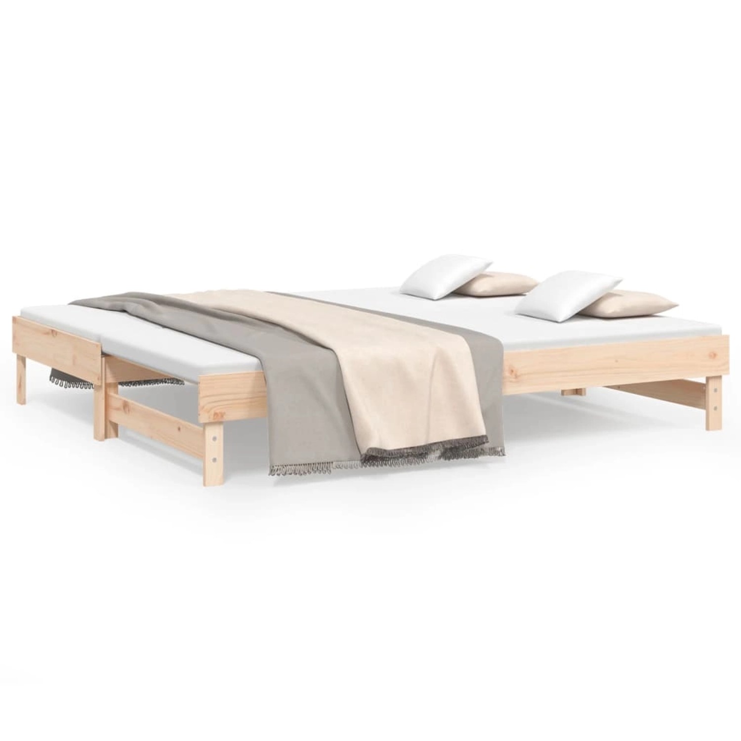 vidaXL Tagesbett Ausziehbar 2x80x200 cm Massivholz Kiefer 823384