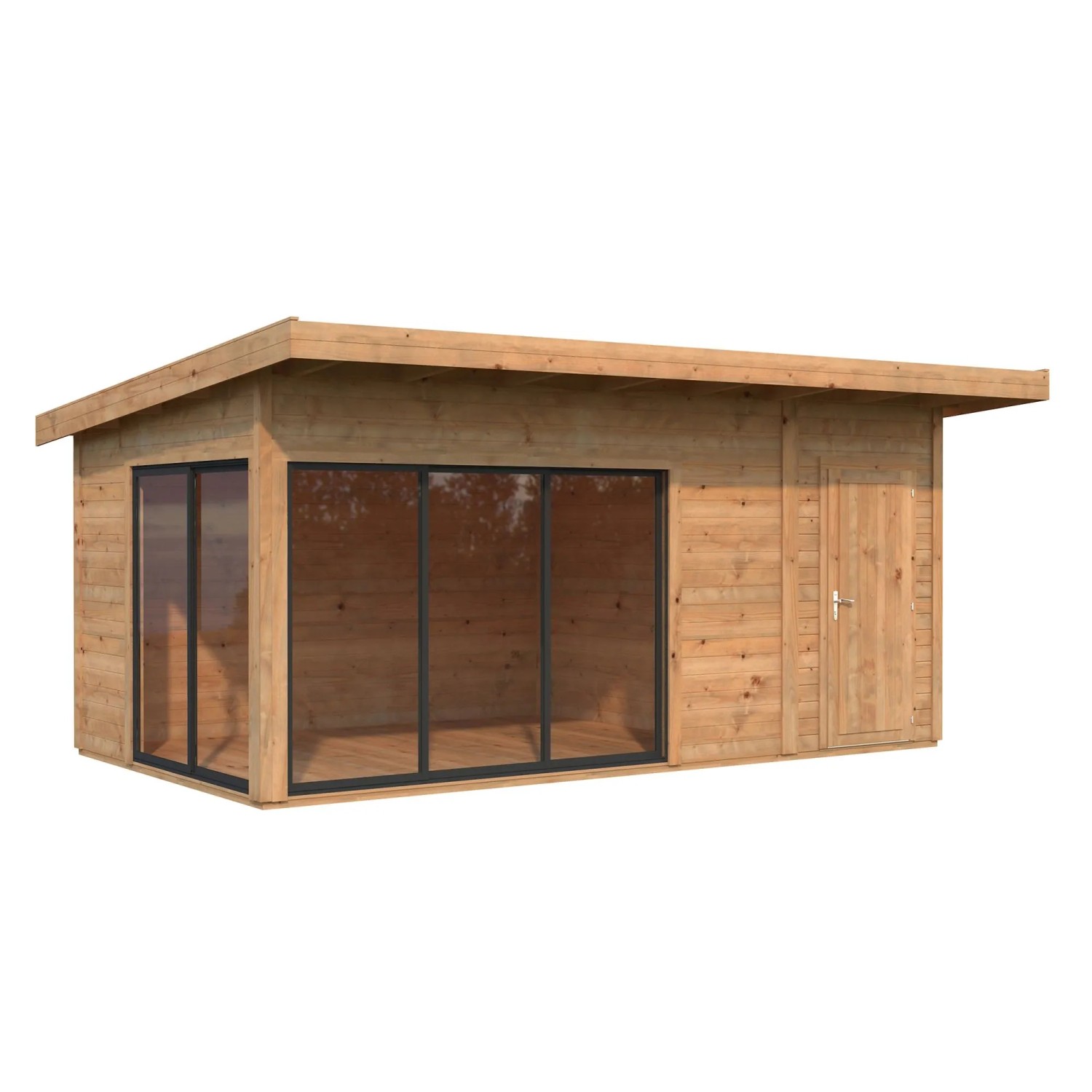 Palmako Holz-Gartenhaus Andrea Slide Plus Pultdach Tauchgrundiert