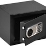 Offener, anthrazitfarbener KARAT Tresor Safemaxx mit elektronischem Zahlenschloss, 17x23x17 cm, 6 Liter.