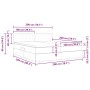 vidaXL Bett mit LED-Lichtleisten Hellgrau 200 x 200 cm Samt 3371639_19