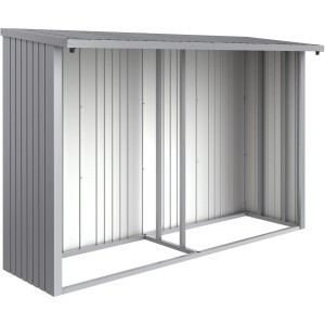 Biohort Rückwand für Woodstock 300 Kaminholzregal, silber-metallic, Stahlblech.