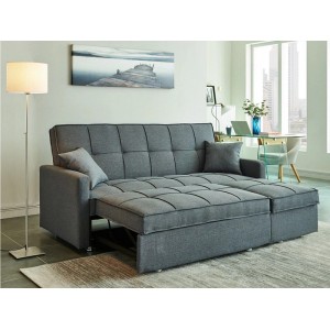 Vente-unique Schlafsofa Canetti Grau 206 cm