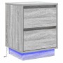 vidaXL Nachttisch mit Schubladen Grau 39 x 34,5 x 50 cm Holzwerkstoff 869620