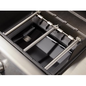 Detailaufnahme des Weber Spirit E-315 GBS Gasgrills mit GBS Grillrostsystem und Flavorizer Bars.