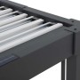 Detailansicht der anthrazitfarbenen Sunjoy Multi-Pergola Matterhorn mit Lamellen und Solar-LED.
