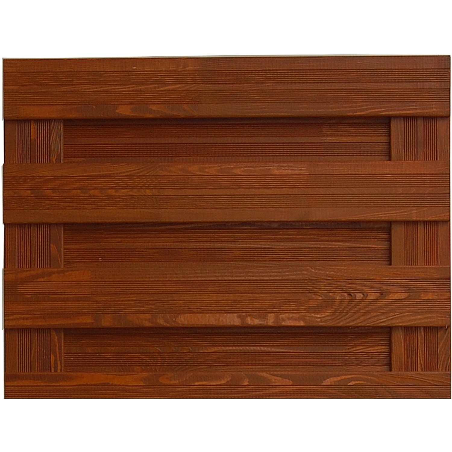 Sichtschutzzaun Goch, teakfarben lasiert, 180x90 cm. Holz Zaunelement für Garten.