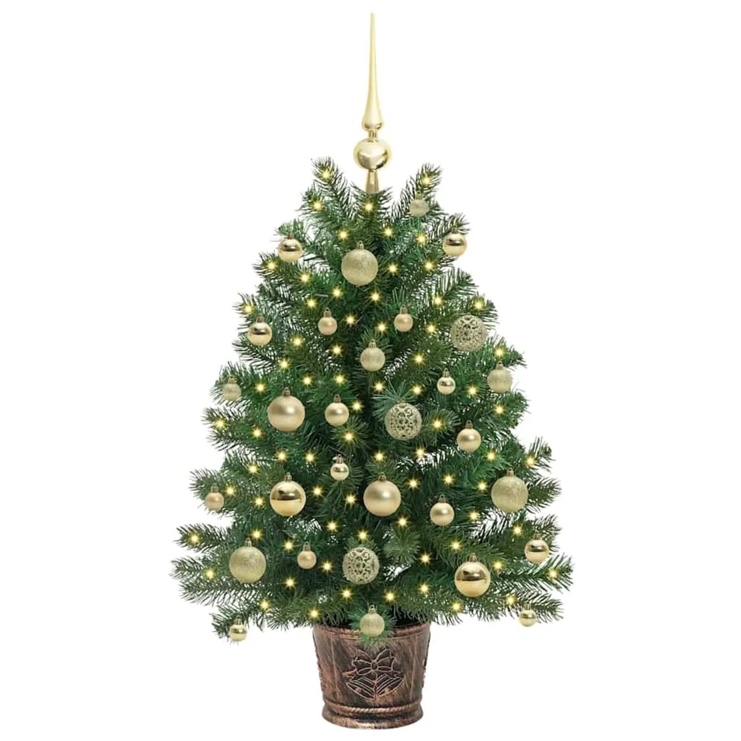 vidaXL Künstlicher Weihnachtsbaum mit 150 LEDs Grün 95 cm PE und PVC 3397319