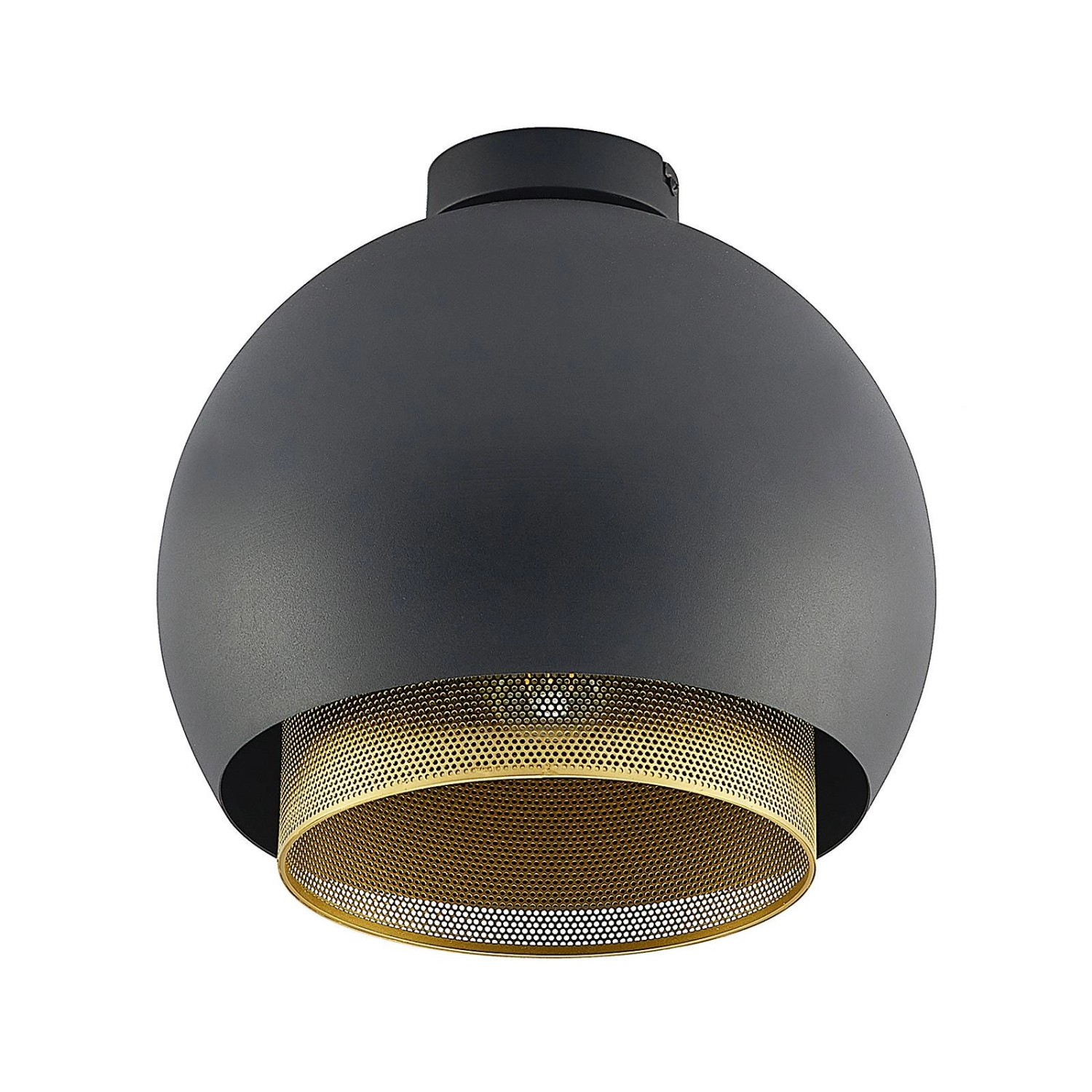 Lucande Deckenlampe Sivaniel 9639555 Modern in Schwarz aus Metall 1-flammig E27 Wohnzimmerleuchte