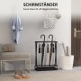HOMCOM Schirmständer schwarz mit 24 Haken für ca. 21-45 Regenschirme im Flur.