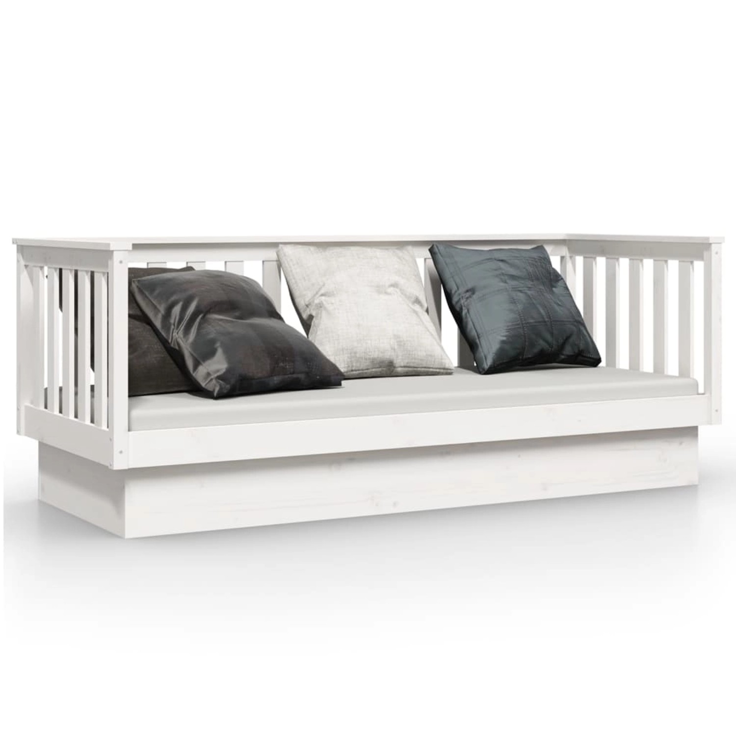 vidaXL Tagesbett ohne Matratze Weiß 75x190 cm Massivholz Kiefer 821575 günstig online kaufen