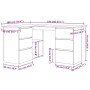 vidaXL Eckschreibtisch Artisan-Eiche 145x100x76 cm Holzwerkstoff 855963_11