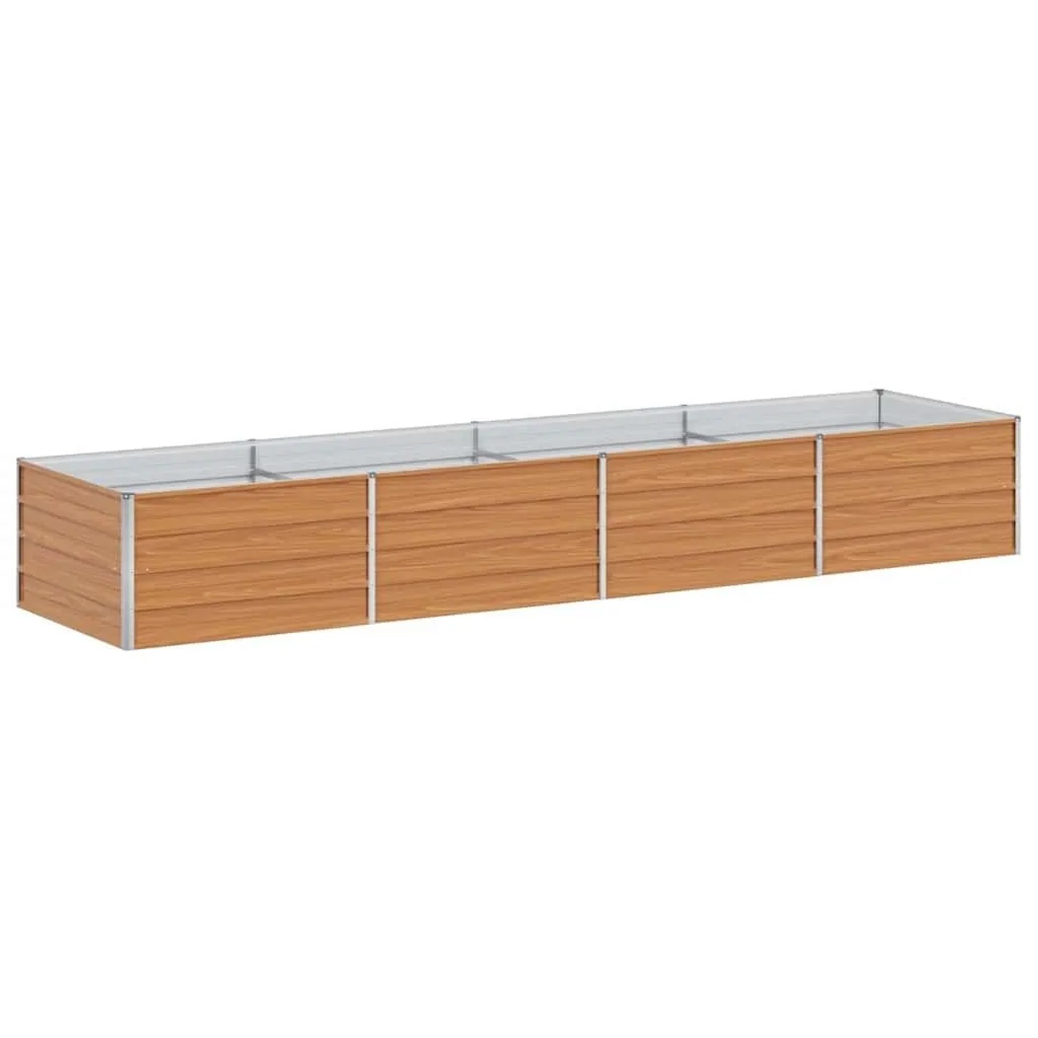 vidaXL Hochbeet Hellbraun 320 x 80 x 45 cm Verzinkter Stahl 42017337