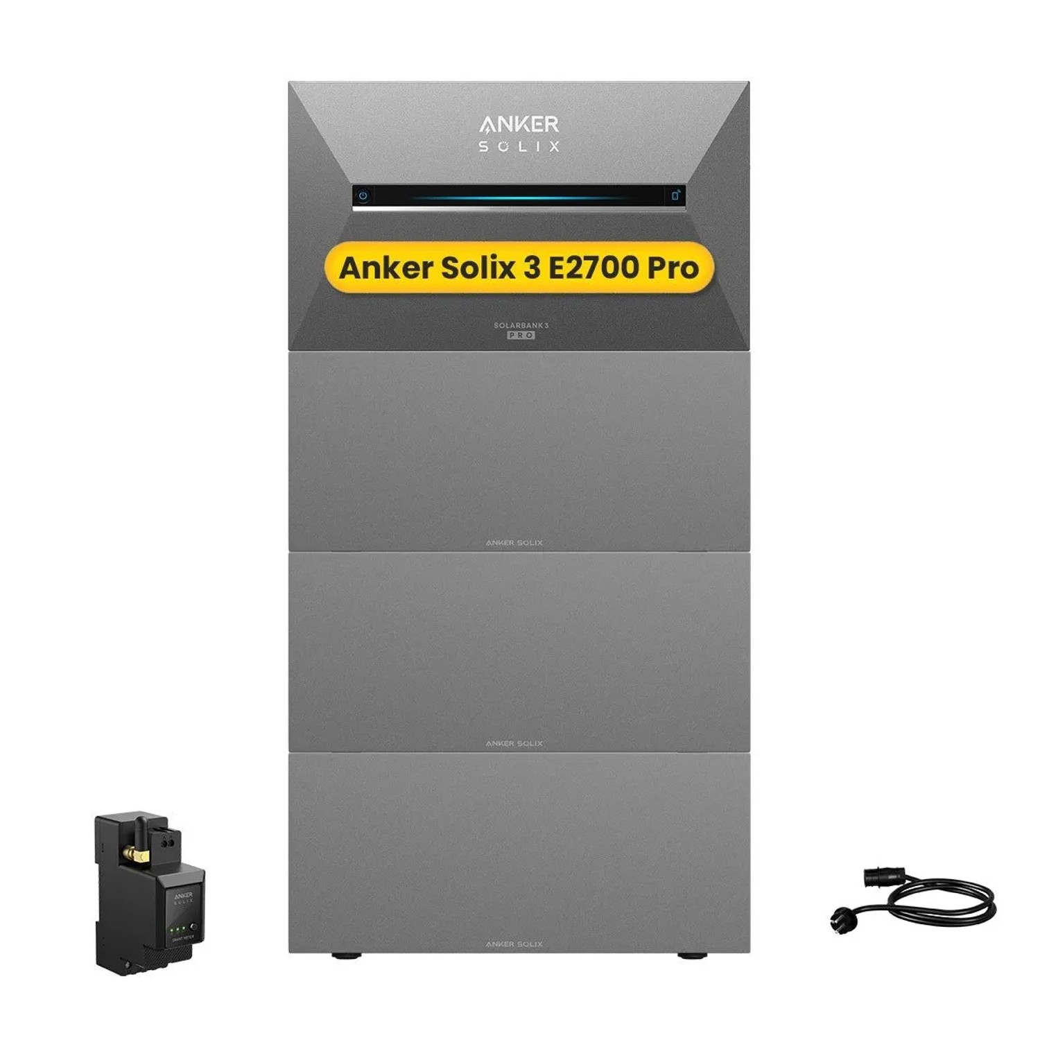 Anker SOLIX Solarbank 3 E2700 Pro Set inkl. 3x Zusatzakku & Smart Meter 10,8kWh 3600W Dynamischer Tarif