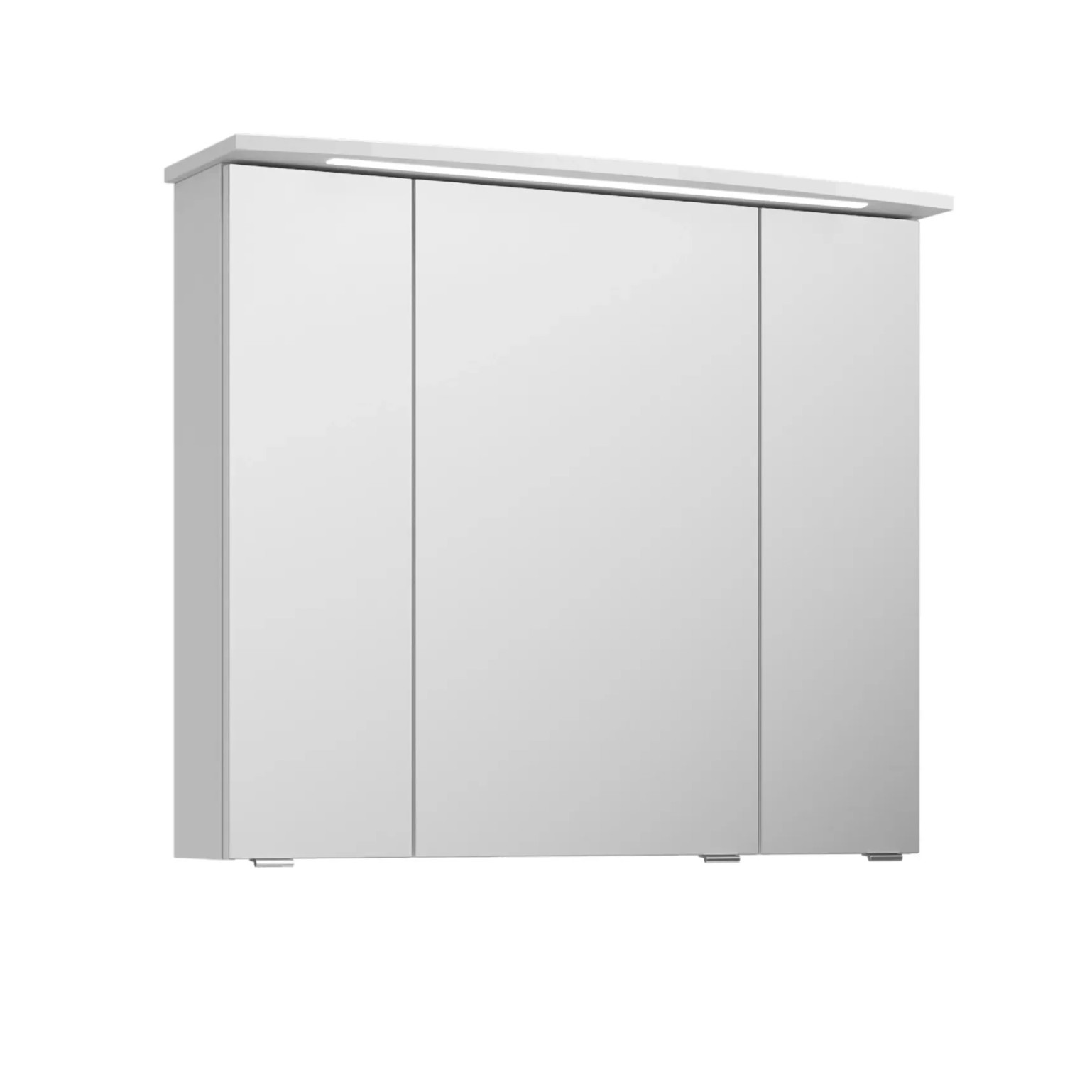 Pelipal Badmöbel-Set Serie 4010: Spiegelschrank, 3-türig, weiß hochglanz mit LED-Beleuchtung.