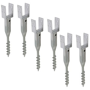 TRUTZHOLM 6x U Profil Bodenhülse Zum Einschrauben 8x8cm 67,5cm Länge Feuerverzinkt