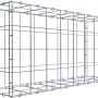 Leere Gabiona C-Ring-Gabione, 40x80x20 cm, Maschenweite 10x10 cm, aus verzinktem Drahtgitter.