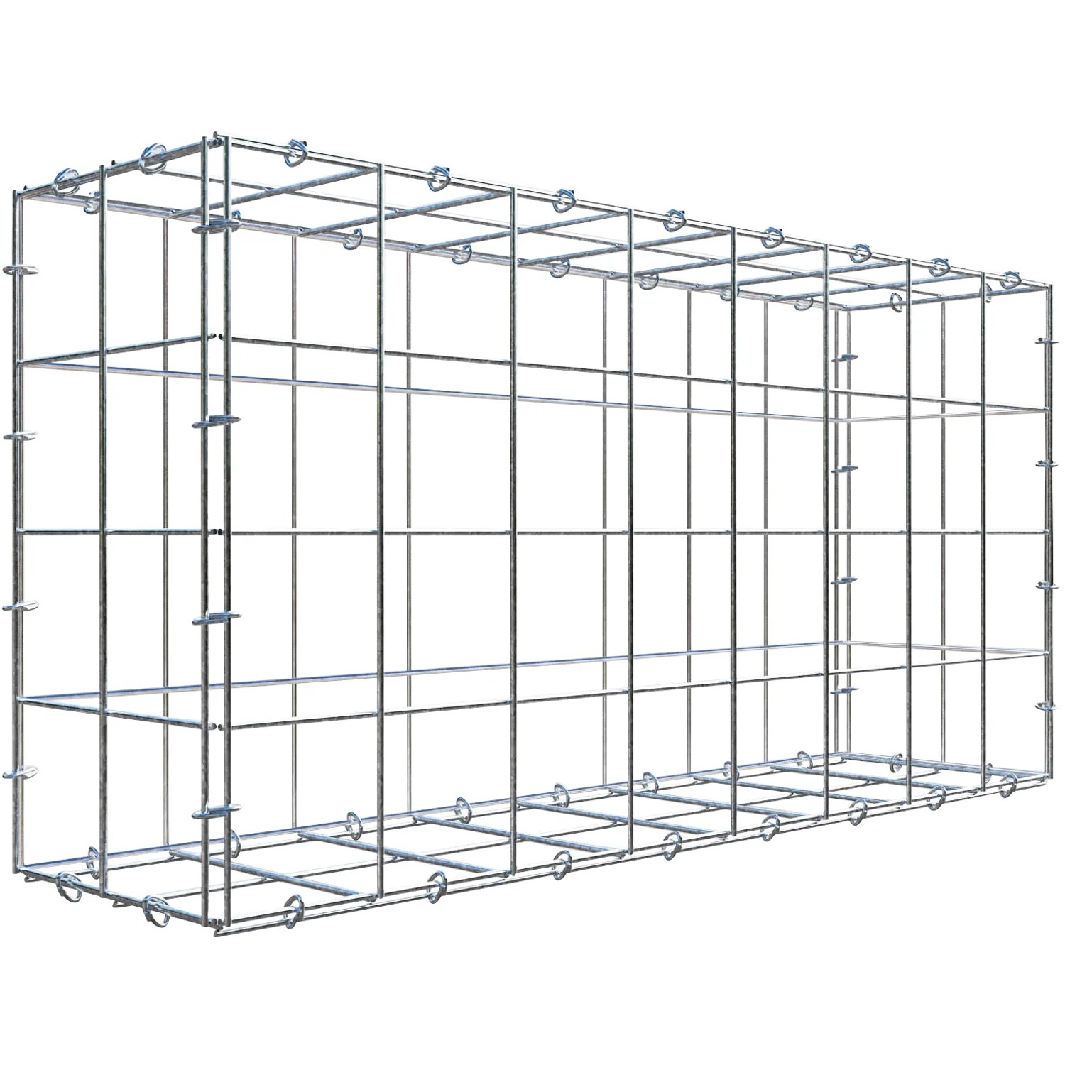 Gabiona C-Ring-Gabione 40 x 80 x 20 cm Maschenw 10 x 10 cm