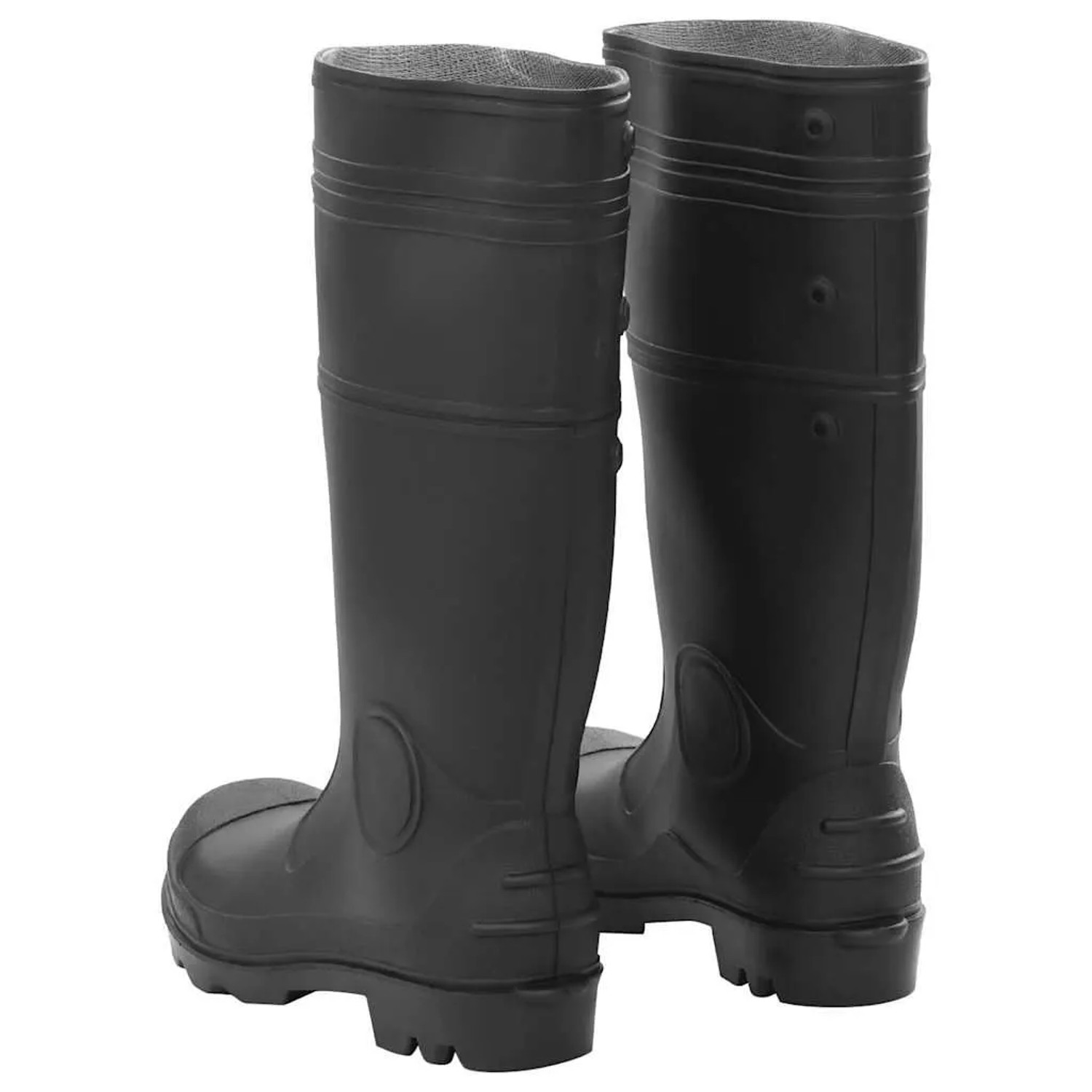 Schwarze vidaXL Gummistiefel, Größe 39, aus PVC für Arbeitskleidung.