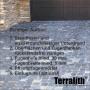 Anleitung für Terralith Pflasterfugenmörtel: Text mit 5 Schritten zur Verfugung von Pflastersteinen für PKW-Flächen.