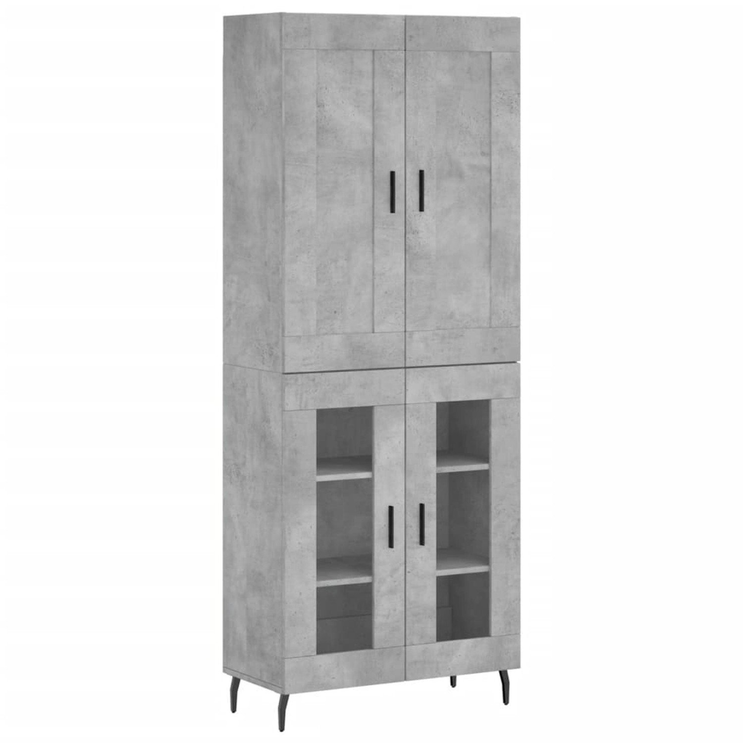 vidaXL Highboard Betongrau 69,5x34x180 cm Holzwerkstoff 3199637 günstig online kaufen
