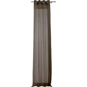 Blickdichter, cappuccino-farbener Ösenschal (300x135cm) von mydeco für Fenstervorhänge.