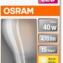 Osram E27 LED Leuchtmittel in Glühlampenform, 4W, warmweißes Licht.